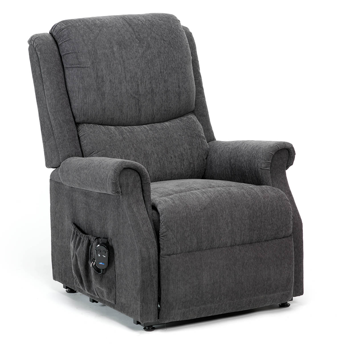 Indiana Petite Single Motor Electric Riser Recliner Chair - Charcoal